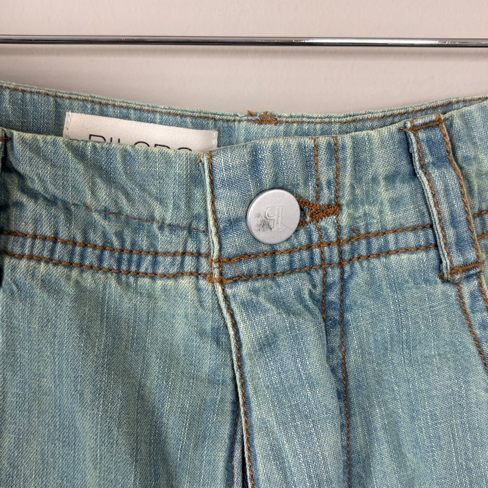 Anthropologie Pilcro The Adi Mid Rise Relaxed Flare Jeans Patchwork Sz 30 NEW - Picture 8 of 14